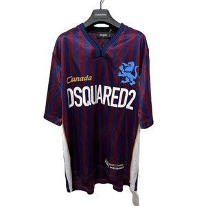 DSQUARED2 Men's Football Soccer Shirt Size S S74GD0752 S23690 004F NWT Italian